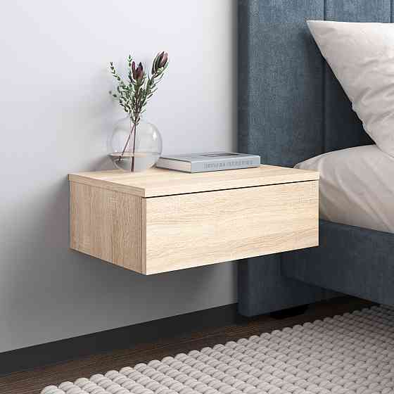 Тумба прикроватная VAYS M-34 Дуб Сонома, навесная, с ящиком, ЛДСП, 45х30х16 см – для спальни Львов