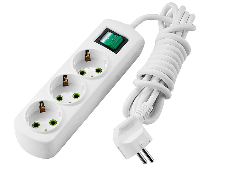 Подовжувач LETITIA із заземленням 3 входів 3 метри з вимикачем Lezard Харків - фото 1