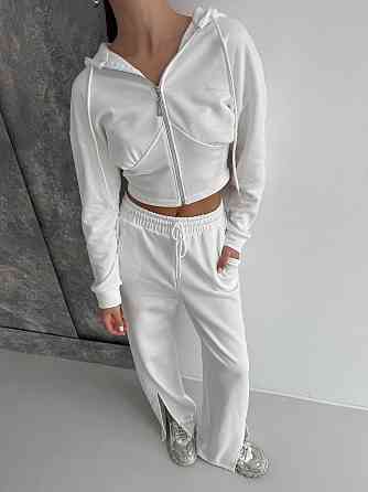 Женский повседневный костюм двойка турецкая петля Молочный, 42/44 Одесса