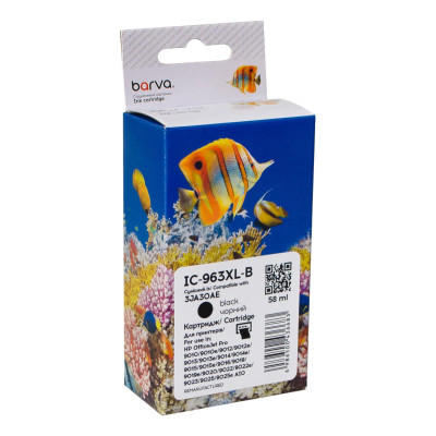 Картридж Barva HP 963XL (3JA26AE/3JA30AE) 2000 c, Black (IC-963XL-B) Вінниця - фото 1