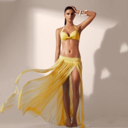 Пляжна спідниця прозора жіноча універсальний помаранчевий Київ - фото 2