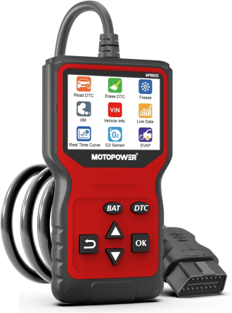 Автосканер MOTOPOWER MP69033 Pro OBD2 с тестером аккумулятора 12 В, TFT 2,8″, Live Data, проверка генератора, красный Киев