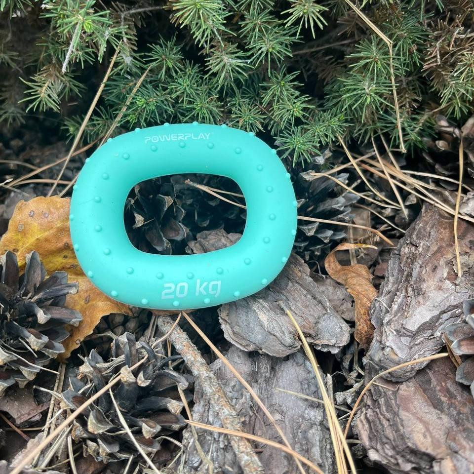 Эспандер кистевой силиконовый PowerPlay PP-4337 Hand Grip Medium 20 кг. Зеленый Киев - изображение 7