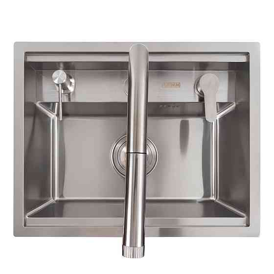 PLATINUM Кухонна мийка CM 47*38 прихована нержавійка Platinum Handmade + змішувач Киев