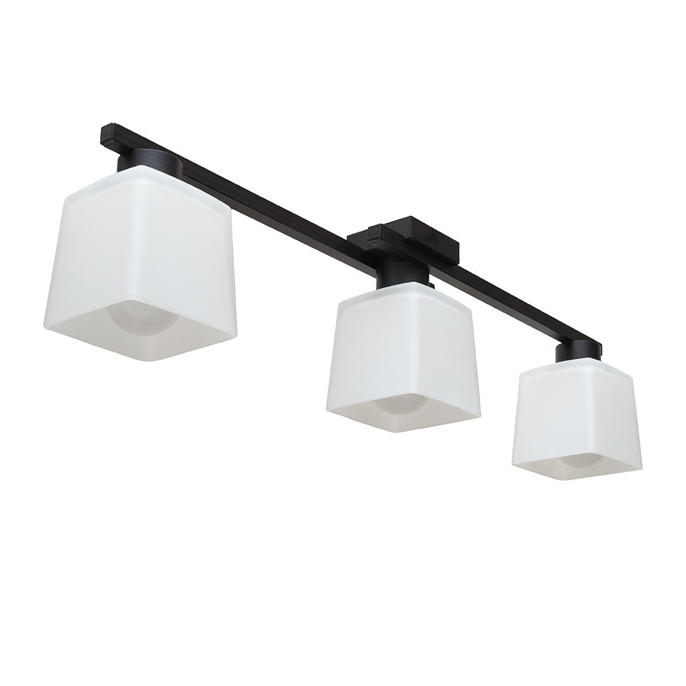 Люстра стельова на три плафони MSK Electric Dublin під лампи Е27 чорна NL 16610-3 BK Одеса - фото 1