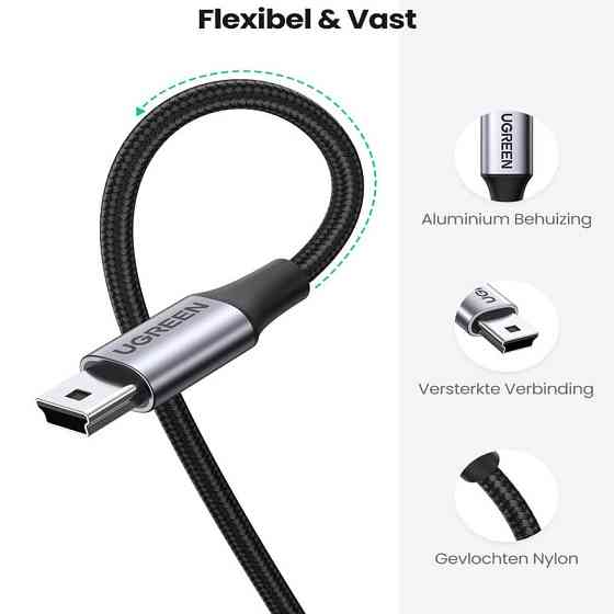 Кабель Ugreen USB-A to Mini USB 2.0 US375 80796 (Черный, 2м) Николаев