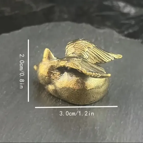 Фигурка «Спящий кот-ангел-хранитель» из латуни Киев