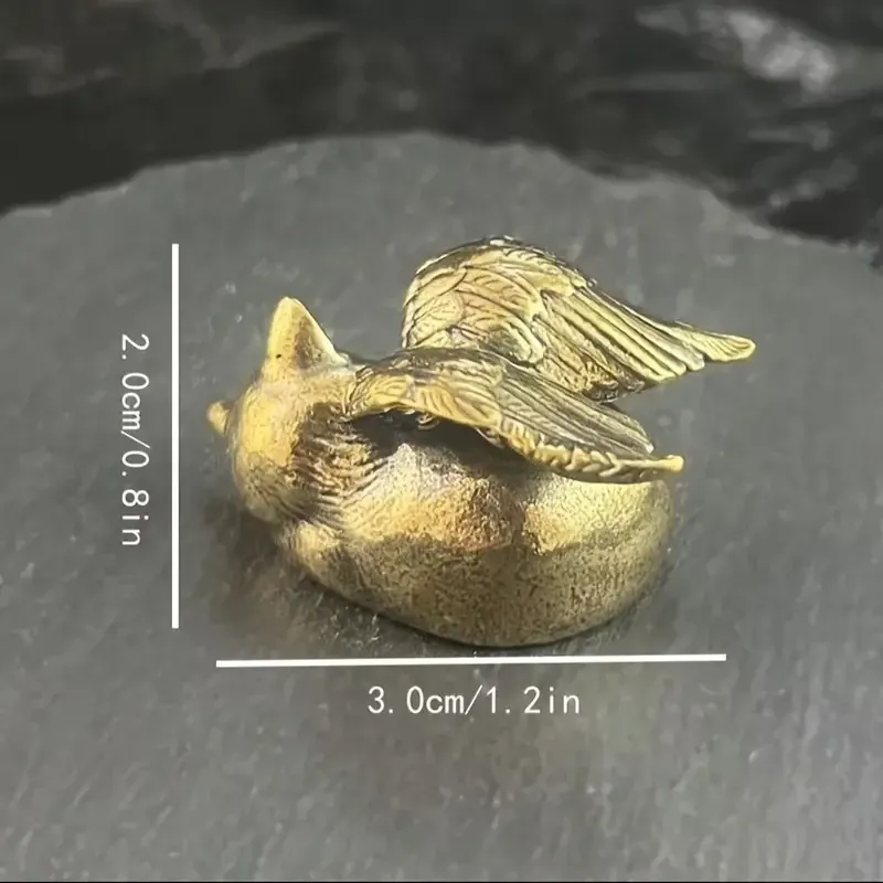 Фигурка «Спящий кот-ангел-хранитель» из латуни Киев - изображение 3