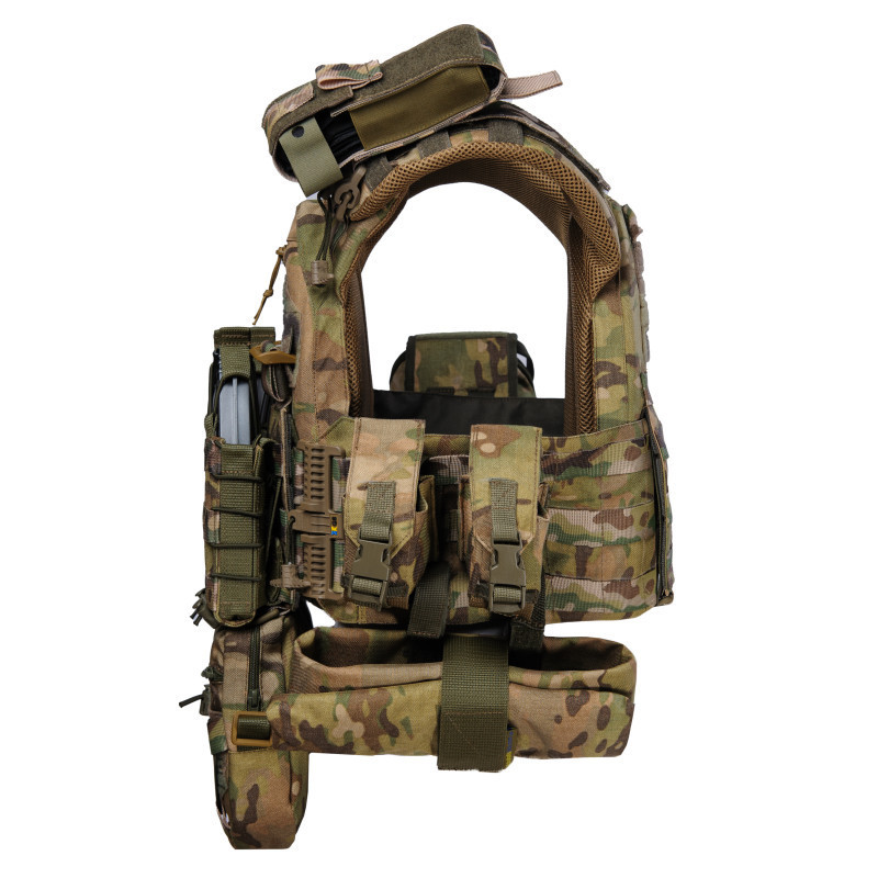 Плитоноска тактична Warmor Gen.3 Pro Max зі швидким скиданням з підсумками (Мультикам) Київ - фото 3