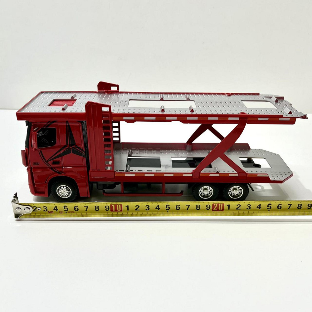 Автовоз Mercedes Actros з машинками світлові та звукові ефекти масштаб 1:24 Червоний (53522-46) Чернігів - фото 10