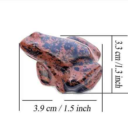 Фігурка жаби з червоного обсидіану – камінь 3.9×3.3 см, талісман удачі Київ