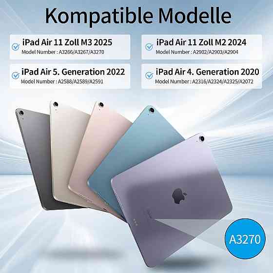 Чехол с клавиатурой для iPad Air 11-inch(M2) 2024/ iPad Air 5 2022/Air 4 2020 10.9/iPad 4-го покол. 10.9 / iPad Pro 11 2018 Днепр