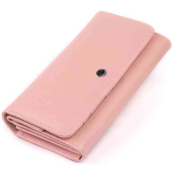 Кошелек кожаный в два сложения женский ST Leather 19290 Пудровый Киев