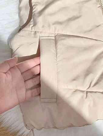 Жіноча укорочена жилетка з кишенями на блискавці плащівка на синтепоні Молочний, 46/48 Одеса