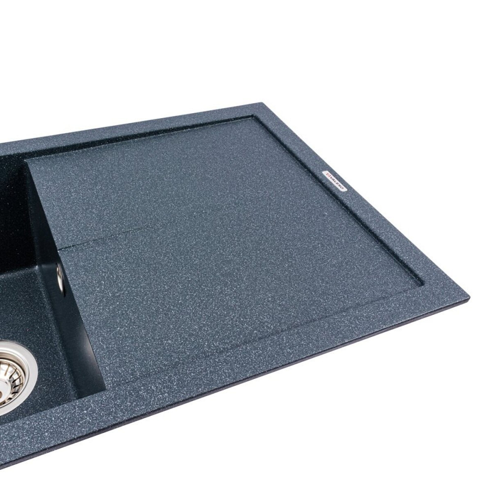 VALESO Гранітна мийка для кухні VALESO SOLID 7843 матова Антрацит Киев - изображение 3