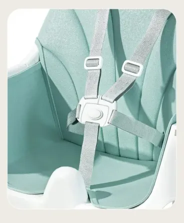 Детский стульчик-шезлонг для кормления с регулируемой спинкой и столиком 2в1 Голубой Коломыя