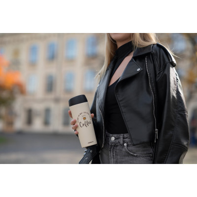 Термочашка Ardesto Coffee Time 450 мл Бежева (AR2645C) Вінниця - фото 11