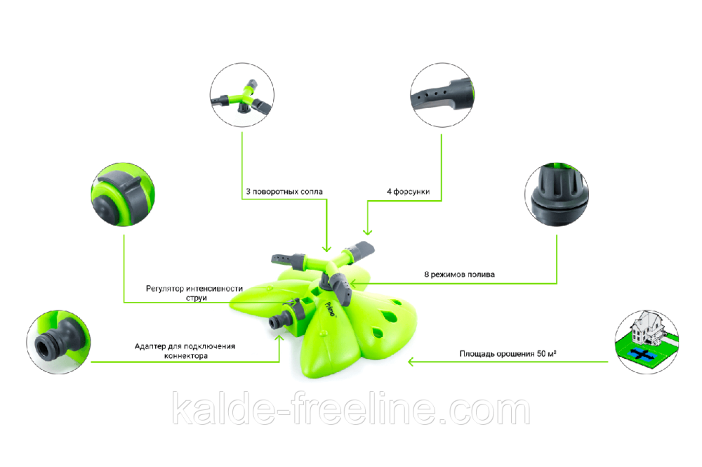 Дощувач Presto-PS зрошувач круговий Метелик (8107G) Харьков - изображение 2
