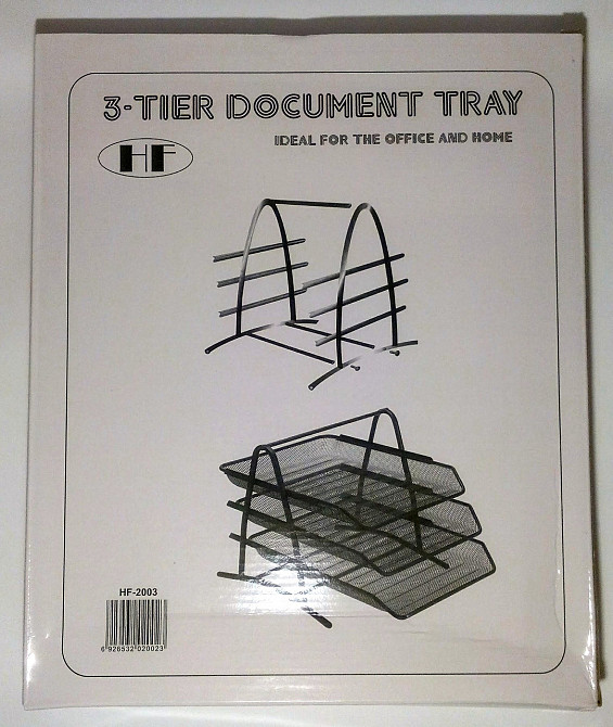 Лоток для документов горизонтальный, металлический, серебро 3 секции Павлоград - изображение 5