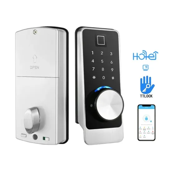 Замок біометричний автономний Trinix TRL-5203BTF Silver Left з Bluetooth, зчитувачем відбитків пальців і карт Mifare (65-00055) Киев