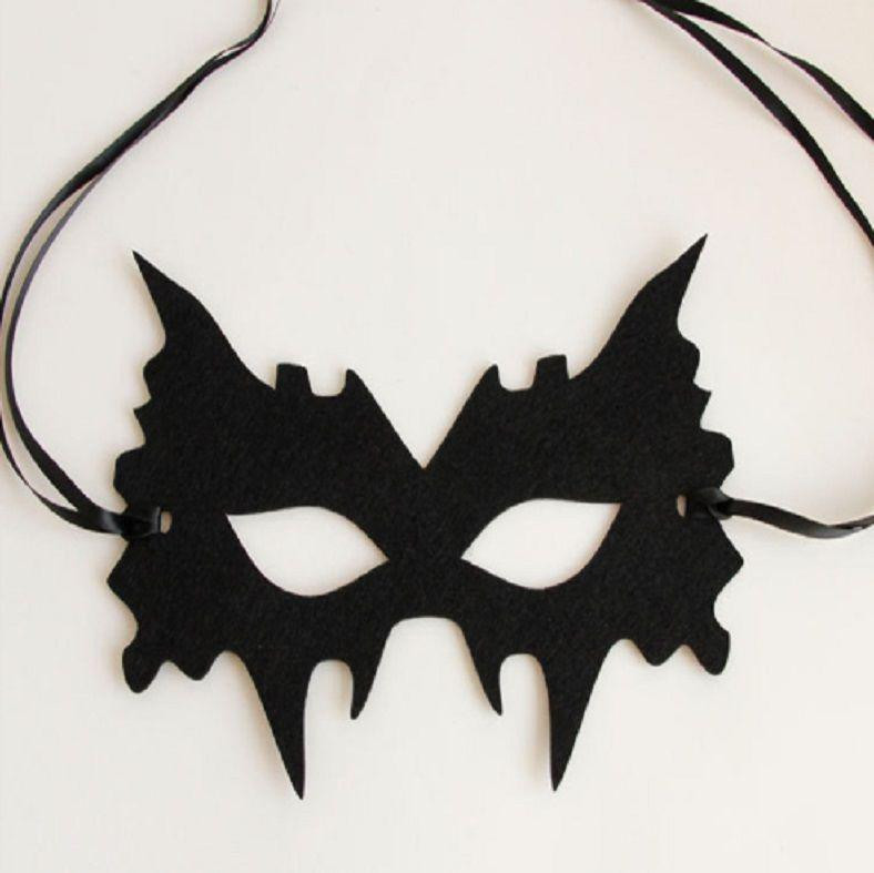 Маска карнавальная на лицо из фетра one size черный Киев - изображение 4