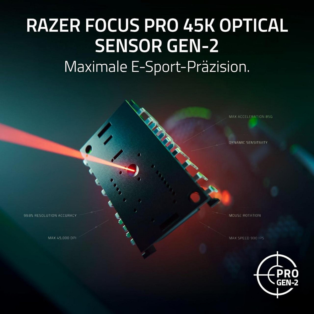 Ігрова миша Razer DeathAdder V4 Pro чорна Ultralight Wireless 56 g HyperSpeed 2.4 GHz Focus Pro 45K оптичний сенсор до 8000 Hz Київ - фото 7