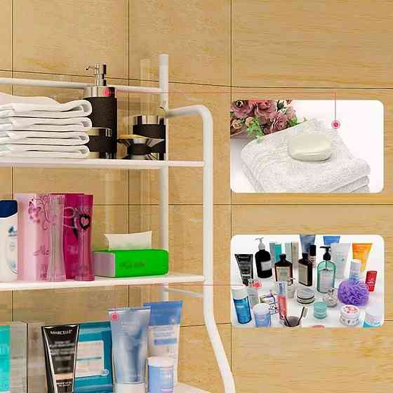 Стелаж для зберігання над пральною машиною, LAUNDRY RACK TW-106 / Полиця над унітазом / Полиця стелаж у ванну Київ