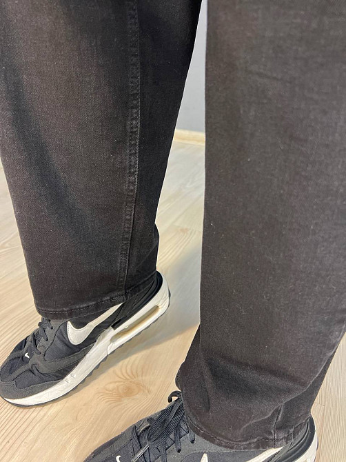 Джинси жіночі Its Basic 3474 skater jeans мом банани стрейчеві збільшені розміри чорні, чорний, 46, 46, 100 см, 128 см Київ - фото 3