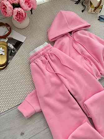 Жіночий повсякденний теплий костюм двосторонній Фліс Рожевий 3, 42/44 Одеса