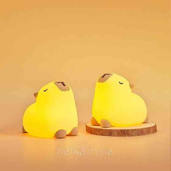 Силіконовий бездротовий нічник «Капібара» Київ