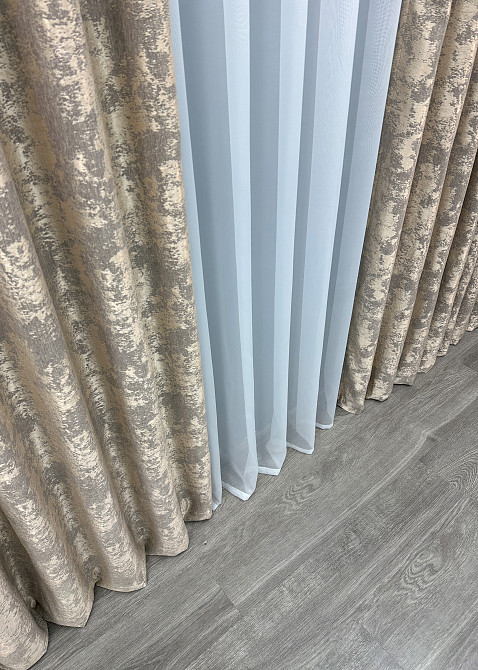 Шторна тканина жакард, колекція "Sultan XO" Туреччина колір кавово-сірий 1144ш Київ - фото 14