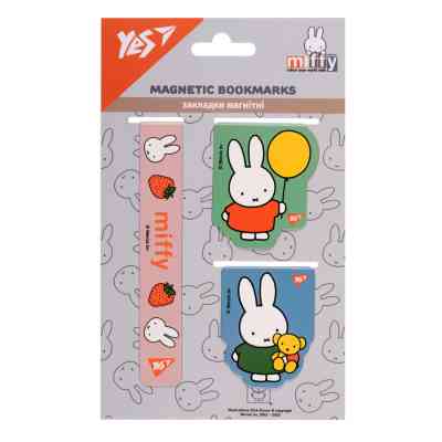 Закладки для книг Yes магнітні Miffy 3 шт (708356) Вінниця