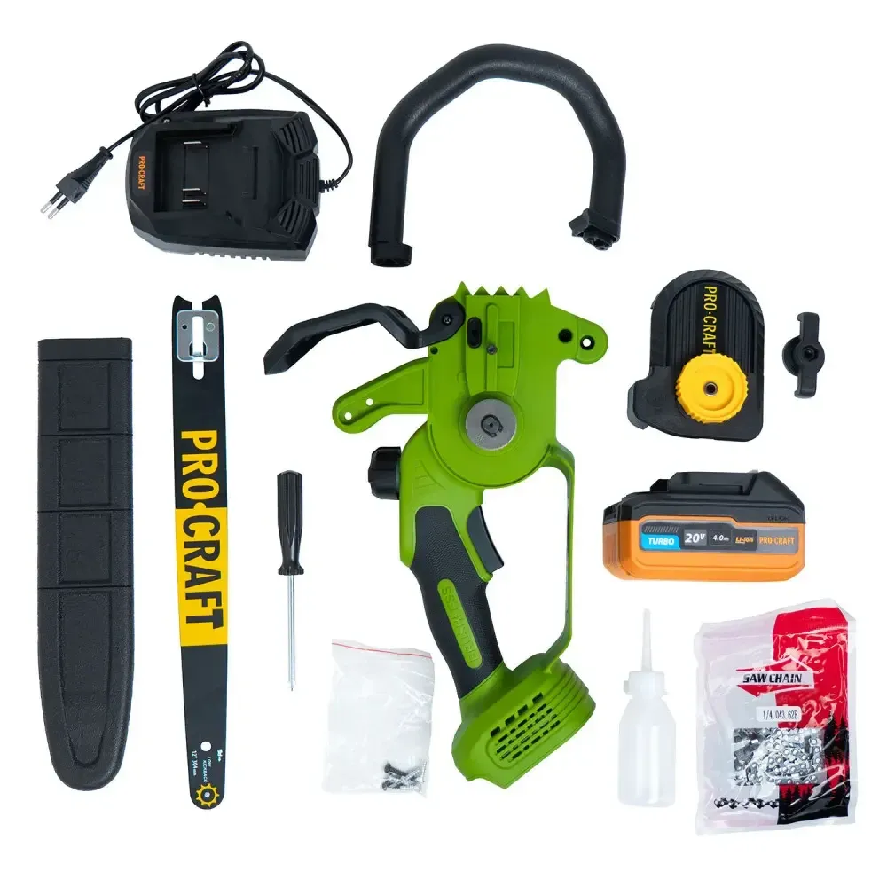 Цепная пила на аккумуляторе Procraft, Аккумуляторные цепные пилы PKA33, бесщеточная аккумуляторная пила 20 В Львов - изображение 7