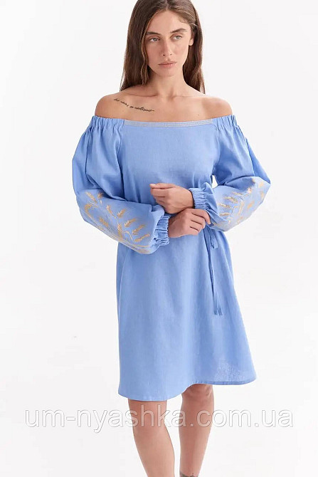 Жіноча вишита сукня льон Колоски Непереможна Кривий Ріг - фото 4