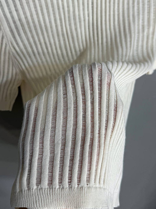 Реглан жіночий KARON 10624 ажурна вʼязка з коротким рукавом one size, молочний, one size Київ - фото 19