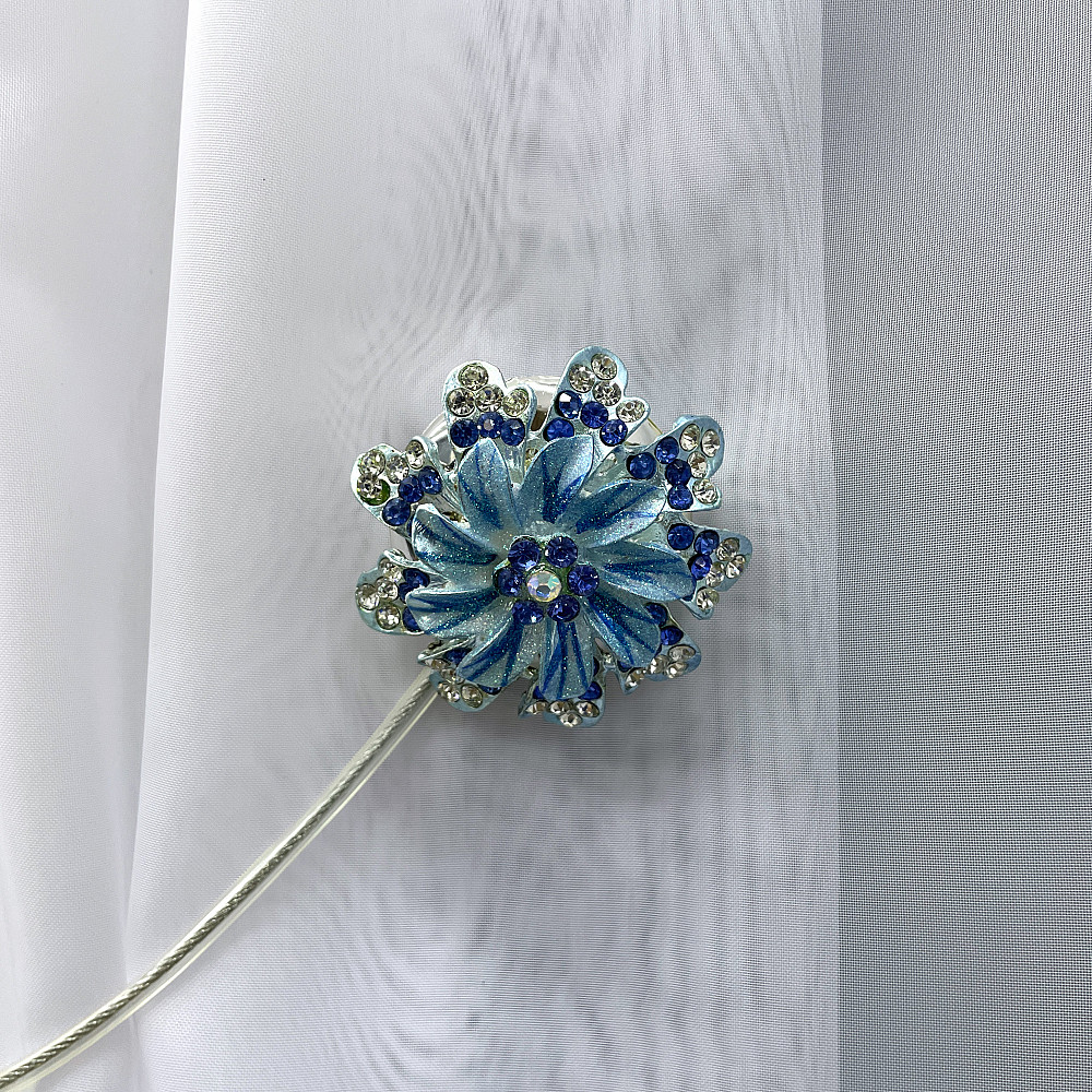 Магніти для штор та гардин "Flowers" набір 2 шт Блакитний (81-192) Київ - фото 2