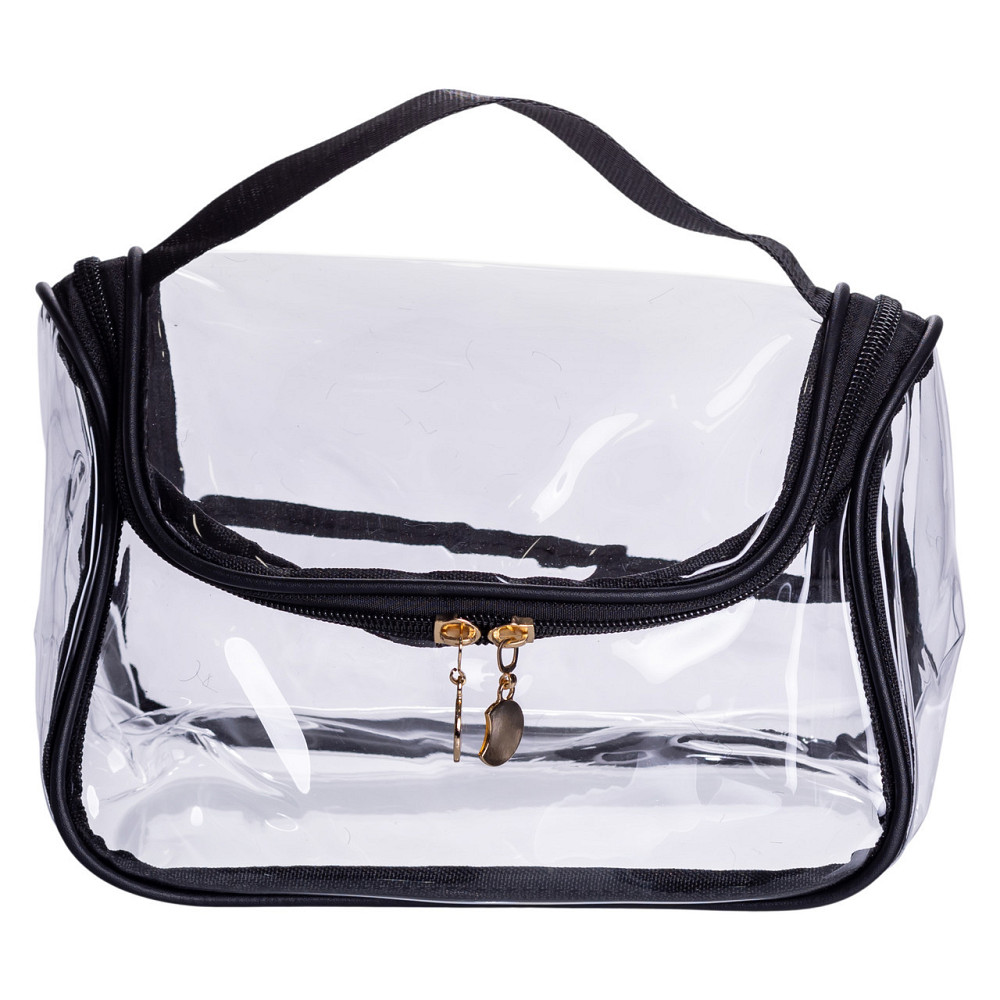 Прозорі жіночі косметички для дому, 2 шт, чорні Київ - фото 3