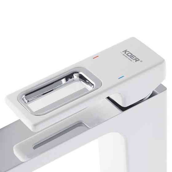 Змішувач для умивальника KOER KB-10009-04 (Колір хром+білий) (KR5975)   ( 23505 ) Харків