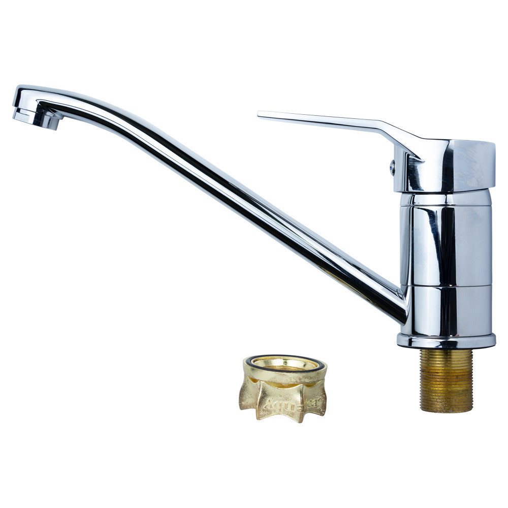 Смеситель MJ Ø40 для кухни гусак прямой 250мм на гайке AQUATICA MJ-1B235C (9744110) Киев - изображение 3