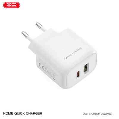 Зарядное устройство XO 1xUSB QC3.0 + 1xUSB-C PD20W (XO-QC37) Винница