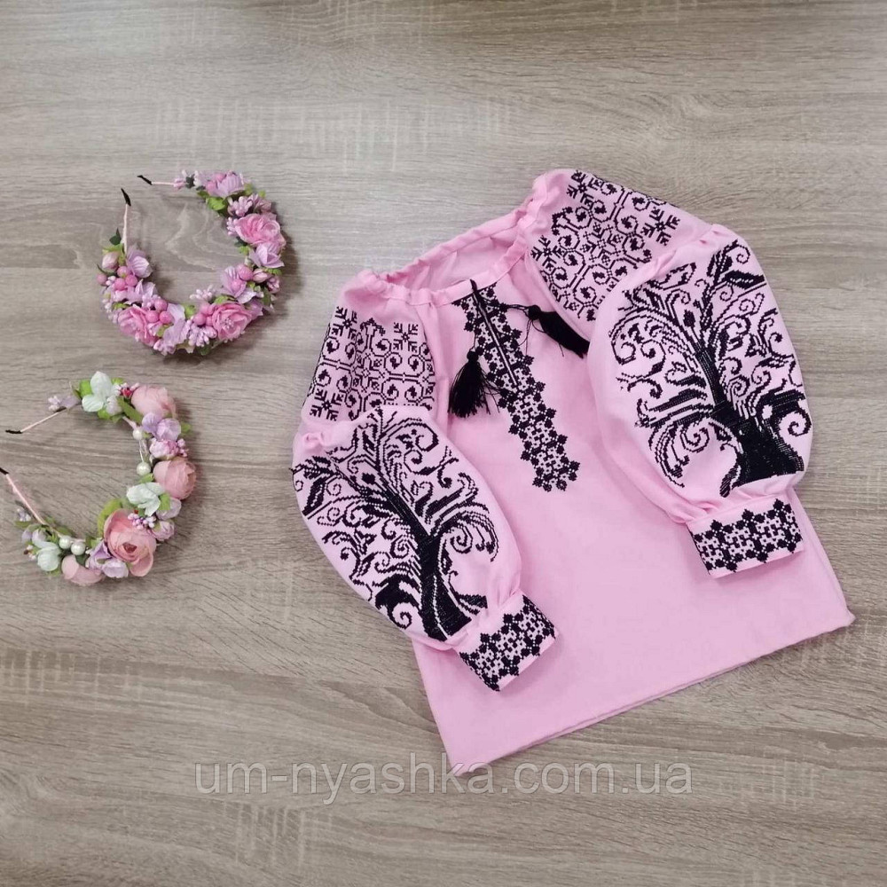 Дитяча вишиванка рожева Дерево життя р.104 Кривой Рог - изображение 1