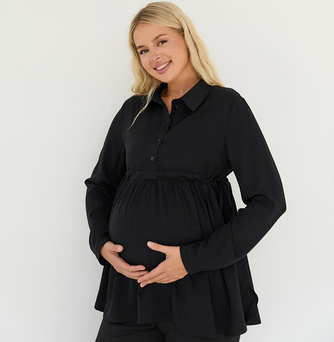 Блузка для беременных и кормящих со шнуровкой Venice Lullababe размер XL (48) Черный Кривой Рог - изображение 1