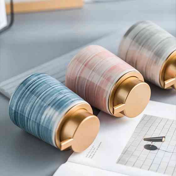 Дозатор керамічний для рідкого мила, миючих засобів Bathlux 400 мл, для ванної та кухні Сірий Кам'янець-Подільський