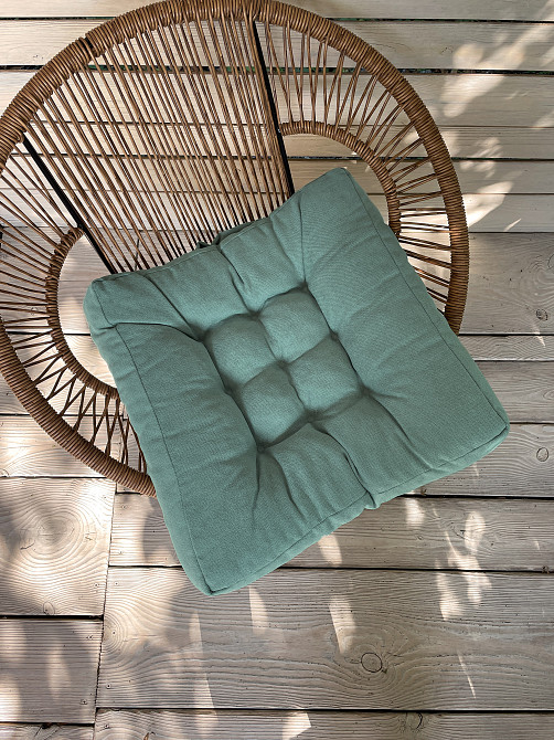 Подушка для стульев (50x50х8 см) Decorator Соро цвет бирюзовый 84-051 Киев - изображение 2