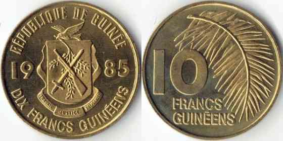 Guinea Гвинея - 10 Francs 1985 UNC Полтава