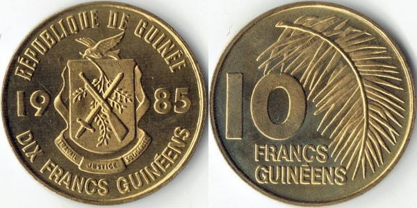 GuineaUNія — 10 Francs 1985 UNC Полтава - фото 1