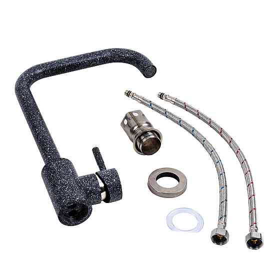 VALESO Комплект «Мийка FIESTA (графіт) + сифон + змішувач (графіт)» Киев