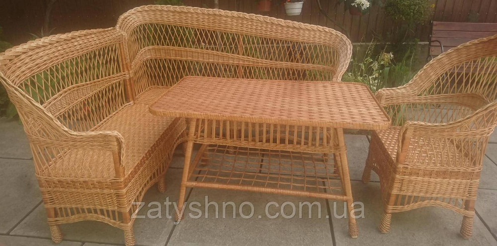 Меблі плетені з кутовим диваном Київ - фото 4