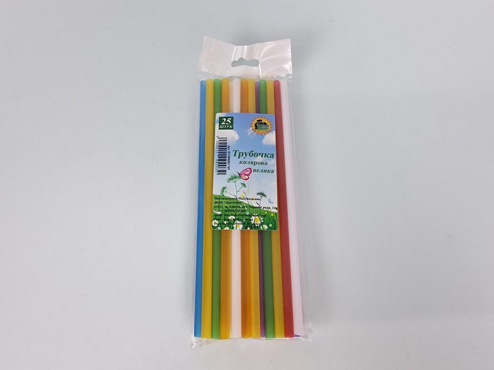 Трубочка для коктейлів кольорова Большя (25шт) ТМ "Супер торба" Харків - фото 1