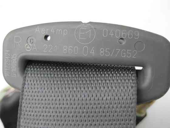 Mercedes-Benz  A2218600485 7G52 Ремінь безпеки задній правий сірий S-Class W221 Одеса